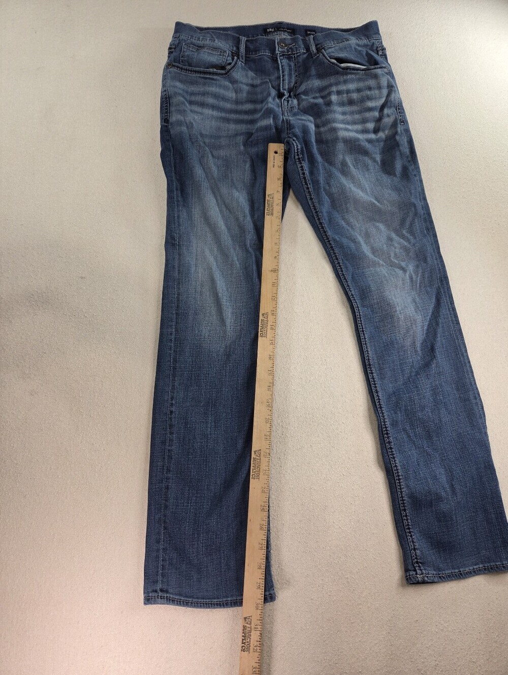 BKE Jake Straight Jeans Mens 34x32 Blue Wash Stretch Denim - Picture 7 of 8